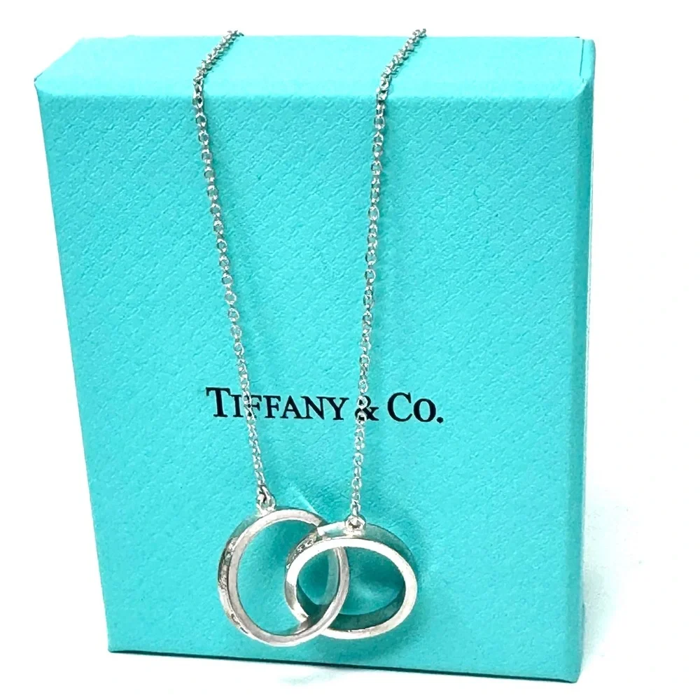 Tiffany & Co. Vintage 1837 Interlocking Circles Large Pendant Necklace.